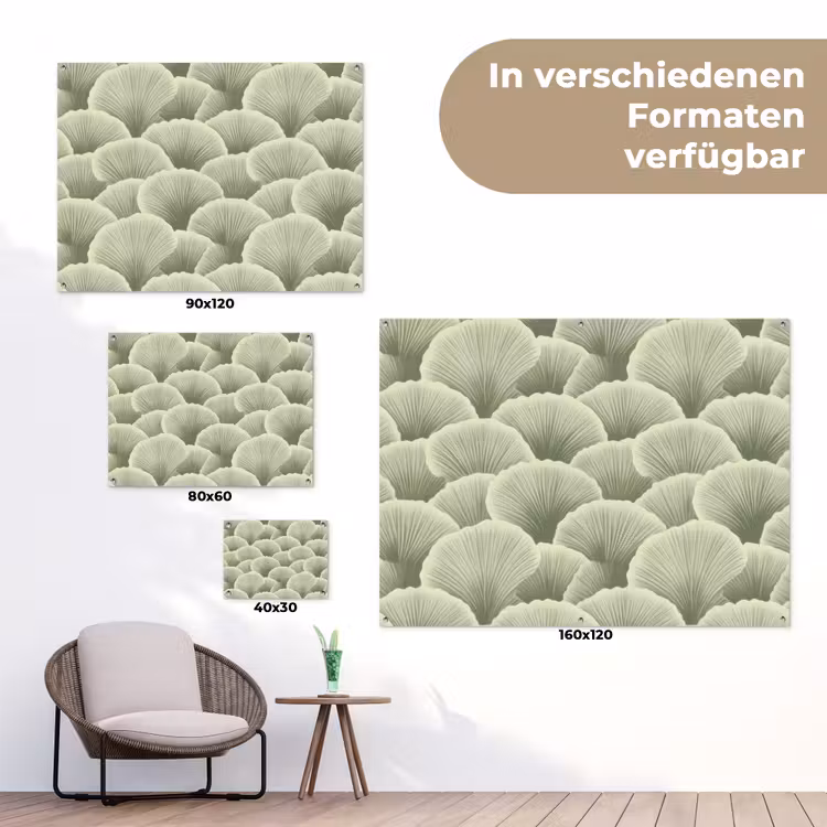 Waaier - Blad - Groen tuinposter los doek klein 239 -Xsfeer9_DE