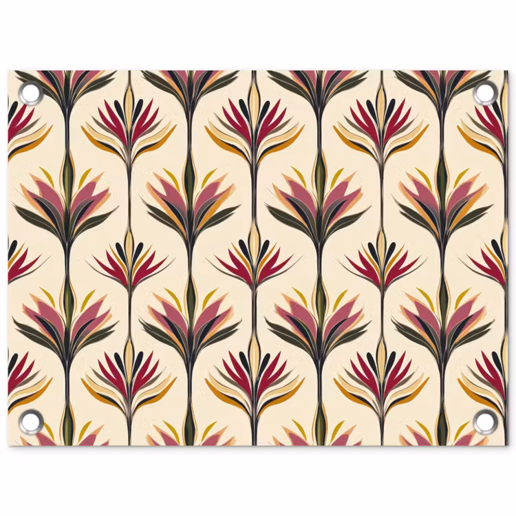 Waaier - Motief - Kleurrijk tuinposter los doek klein 239 -3d