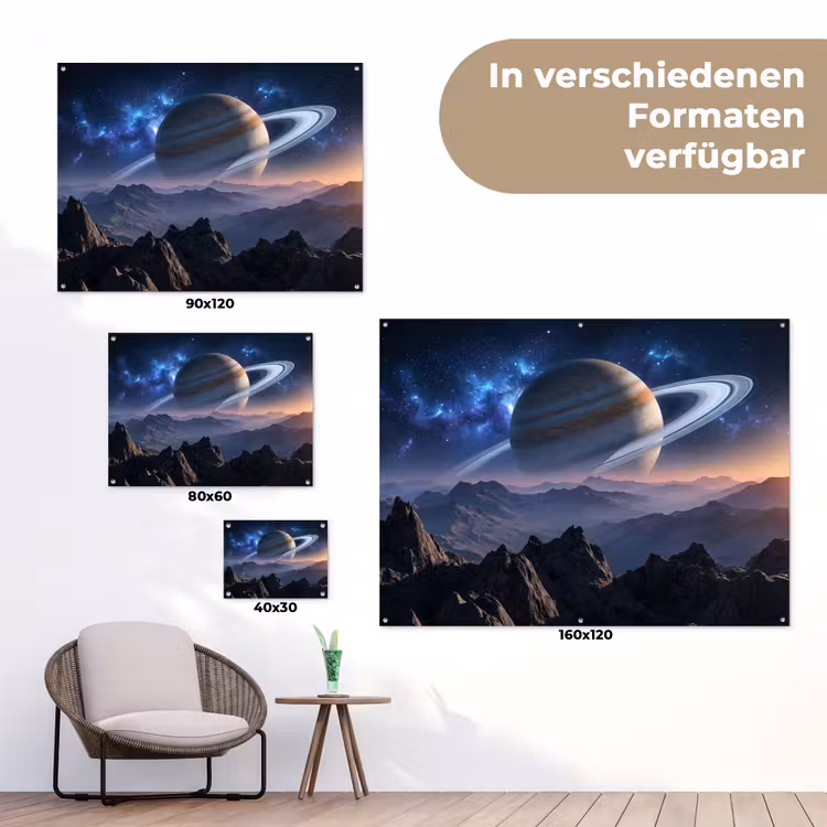 Fantasy - Kosmos - Landschap tuinposter los doek klein -Xsfeer9_DE
