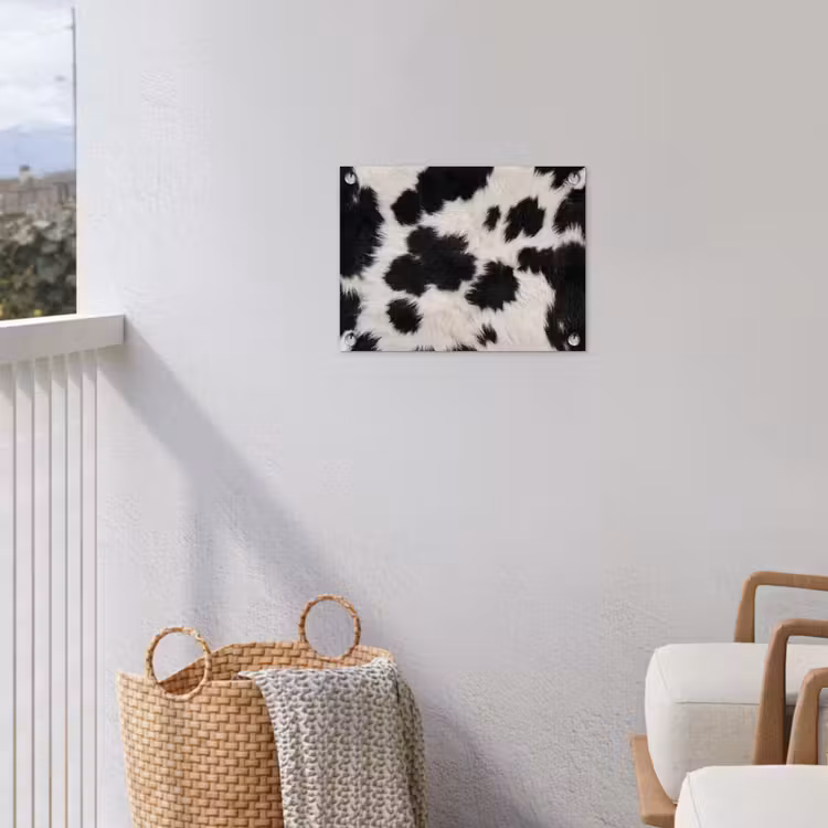 Bont - Textuur - Zwart - Wit tuinposter los doek klein -sfeer8