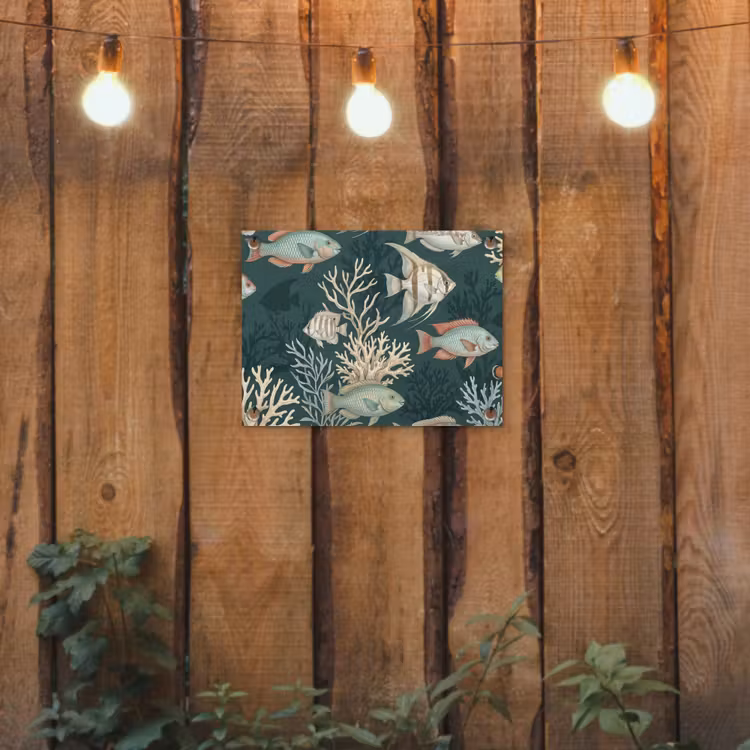 Vis - Koraal - Onderwater - Illustratie tuinposter los doek klein -sfeer1
