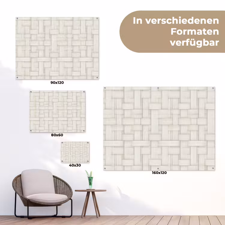 Vlechtwerk - Banen - Beige tuinposter los doek klein 239 -Xsfeer9_DE