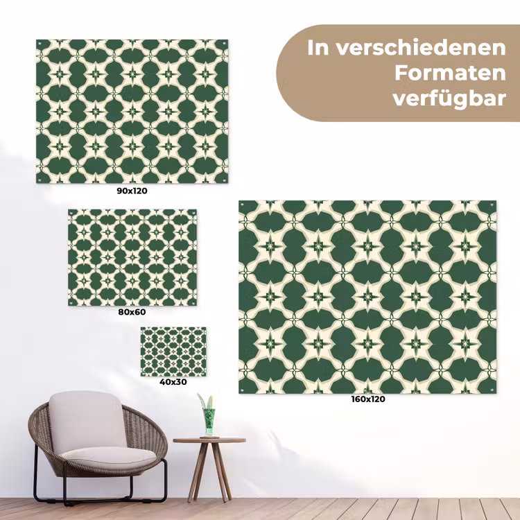 Tegel - Klassiek - Groen tuinposter los doek klein 239 -Xsfeer9_DE