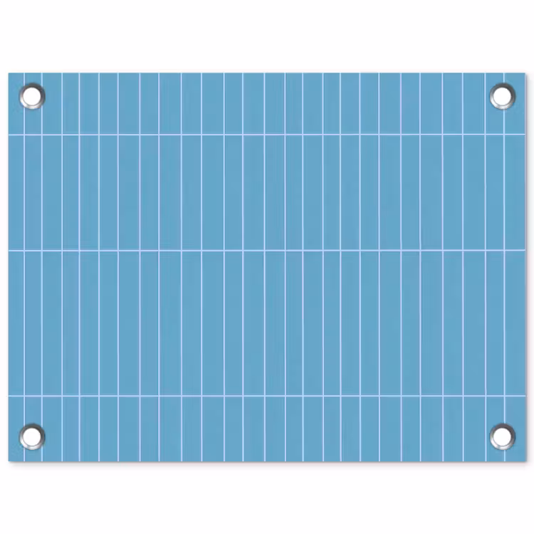 Tegel - Langwerpig - Patroon - Blauw tuinposter los doek klein 239 -3d