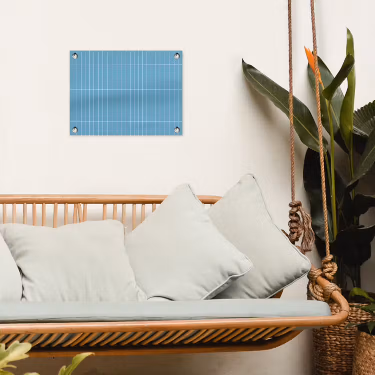 Tegel - Langwerpig - Patroon - Blauw tuinposter los doek klein 239 -sfeer7