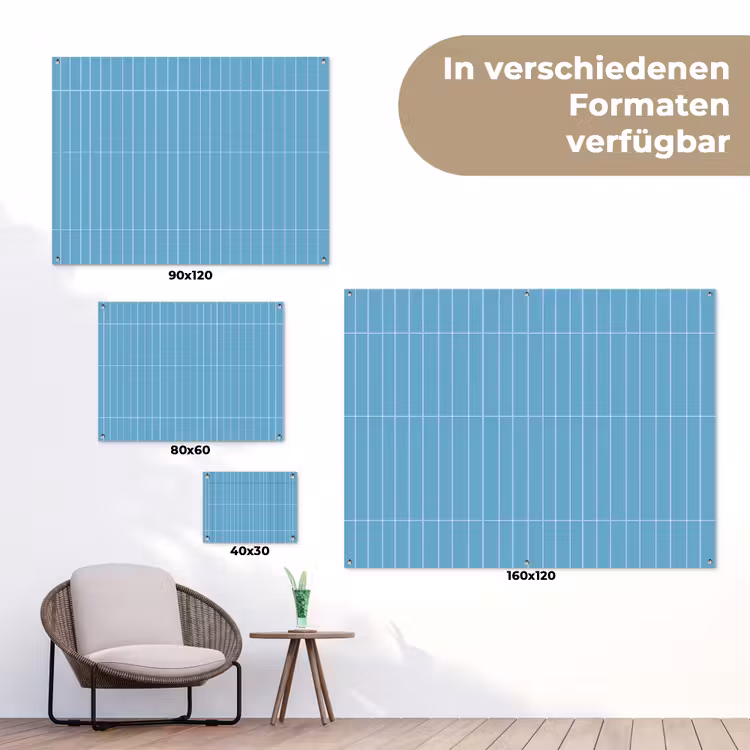 Tegel - Langwerpig - Patroon - Blauw tuinposter los doek klein 239 -Xsfeer9_DE