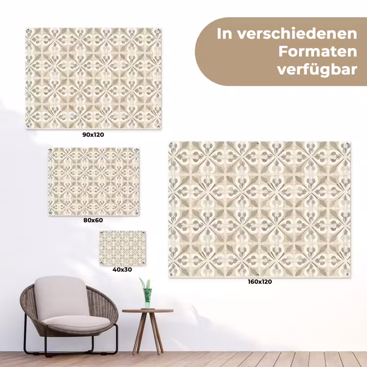 Tegel - Motief - Beige tuinposter los doek klein 239 -Xsfeer9_DE