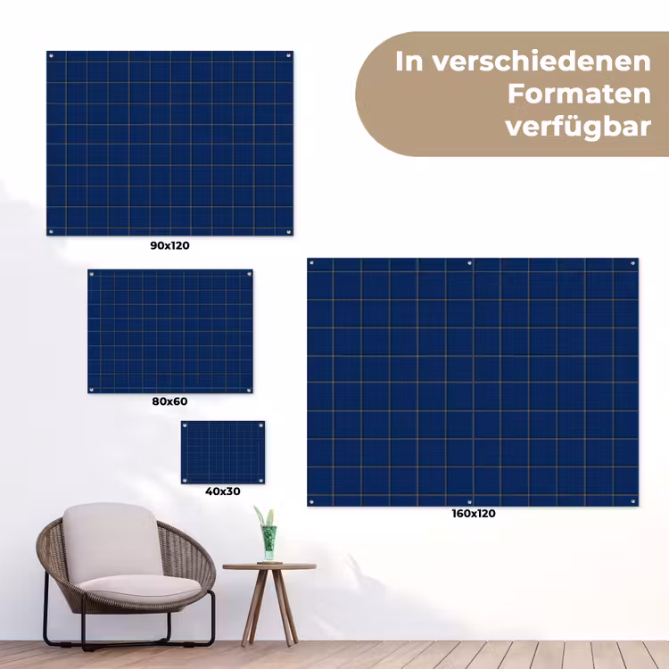 Tegel - Patroon - Blauw tuinposter los doek klein 239 -Xsfeer9_DE