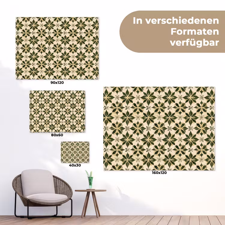 Tegel - Dessin - Groen tuinposter los doek klein 239 -Xsfeer9_DE
