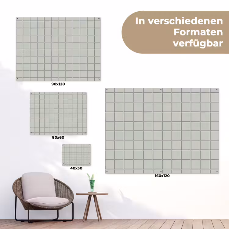 Tegel - Patroon - Lichtgroen tuinposter los doek klein 239 -Xsfeer9_DE