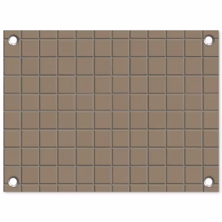 Tegel - Patroon - Taupe tuinposter los doek klein 239 -3d