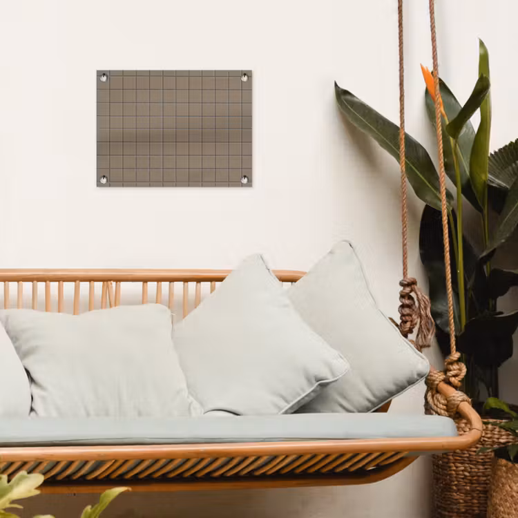 Tegel - Patroon - Taupe tuinposter los doek klein 239 -sfeer7