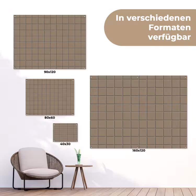 Tegel - Patroon - Taupe tuinposter los doek klein 239 -Xsfeer9_DE