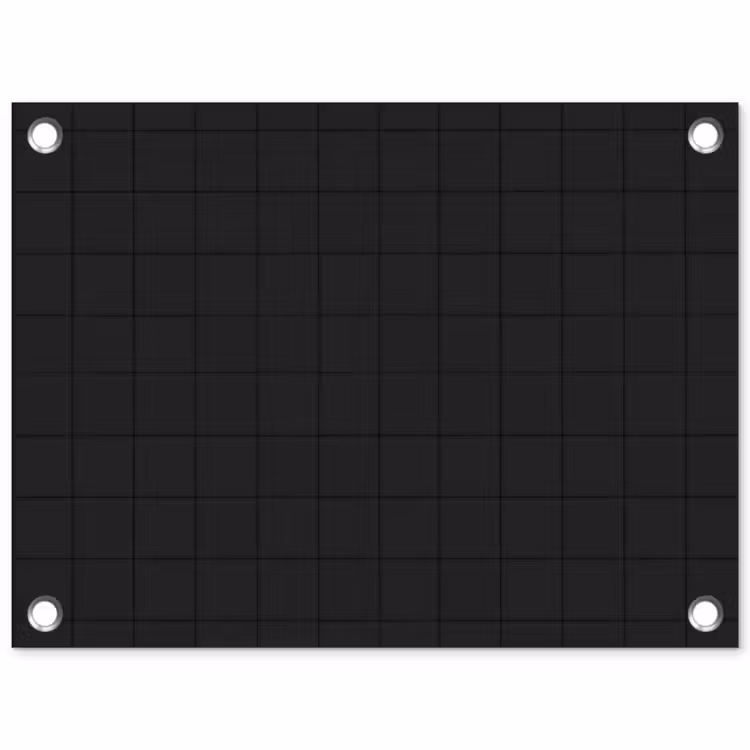Tegels - Patroon - Mat - Zwart tuinposter los doek klein 239 -3d