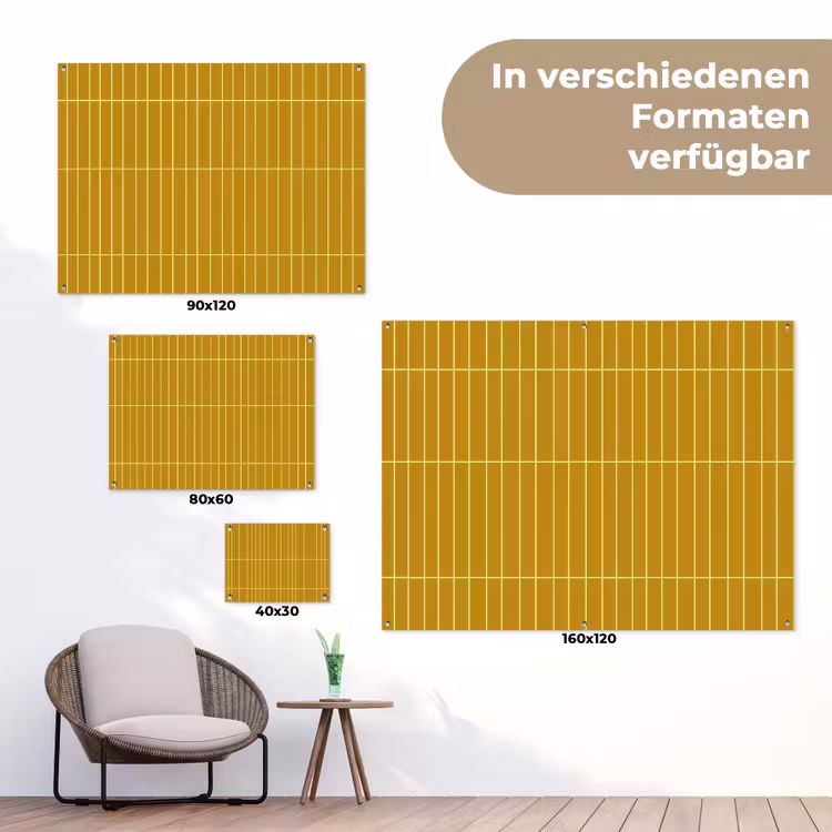 Tegels - Verticaal - Mosterdgeel tuinposter los doek klein 239 -Xsfeer9_DE