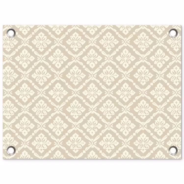 Floraal - Ornament - Beige tuinposter los doek klein 239 -3d