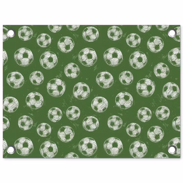 Voetbal - Sport - Groen tuinposter los doek klein 239 -3d