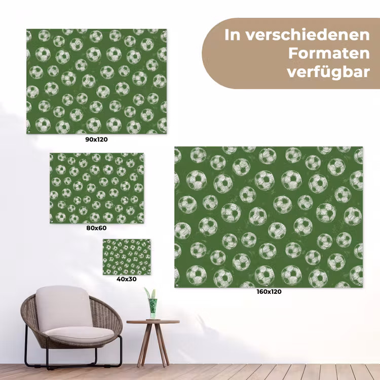 Voetbal - Sport - Groen tuinposter los doek klein 239 -Xsfeer9_DE