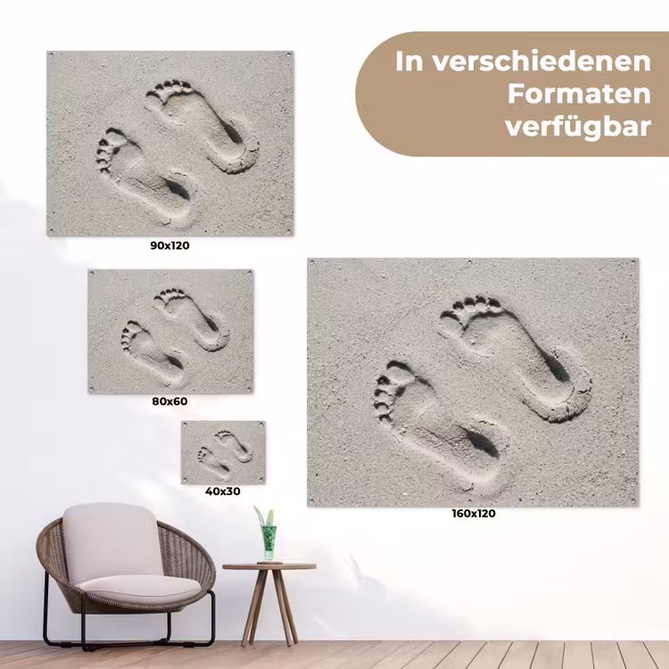 Voeten - Zand - Zee tuinposter los doek klein -Xsfeer9_DE
