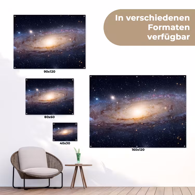 Gartenposter - Galaxie – Weltraum – Kosmos - Sterrenstelsel - Ruimte - Kosmos tuinposter los doek klein