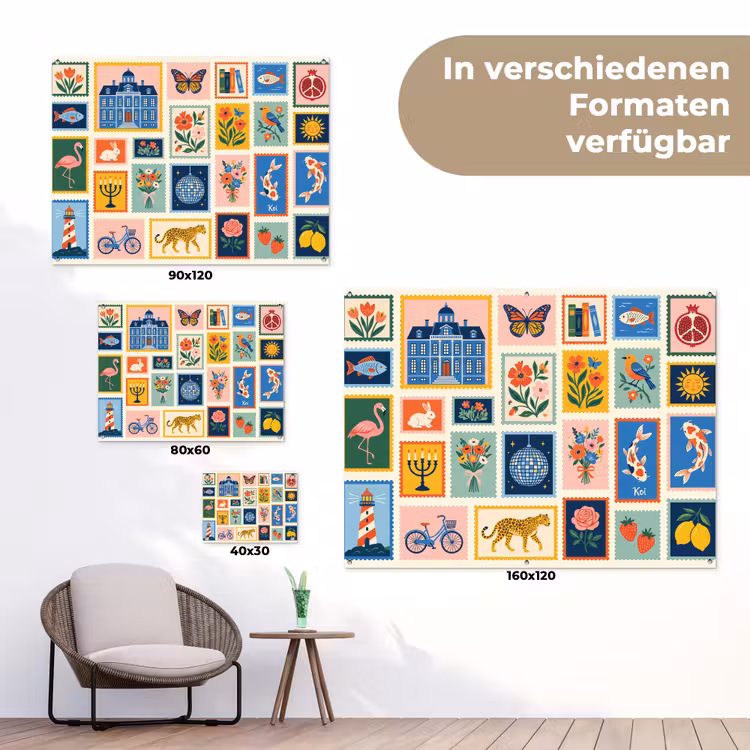 Gebouw - Koepel - Architectuur - Klassiek - Grijs tuinposter los doek klein -Xsfeer9_DE