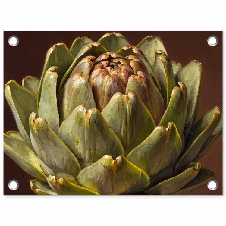 Gartenposter - Gemüse – Artischocke – Grün - Groente - Artisjok - Groen tuinposter los doek klein