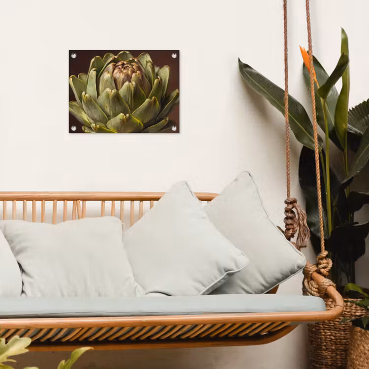 Gartenposter - Gemüse – Artischocke – Grün - Groente - Artisjok - Groen tuinposter los doek klein