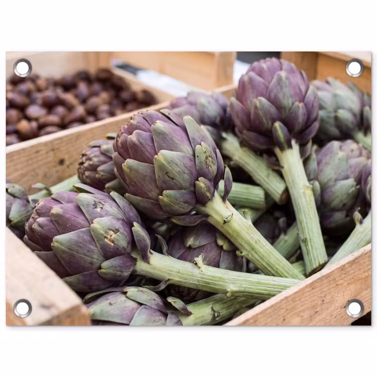 Gartenposter - Gemüse – Markt – Frisch - Groenten - Markt - Vers tuinposter los doek klein