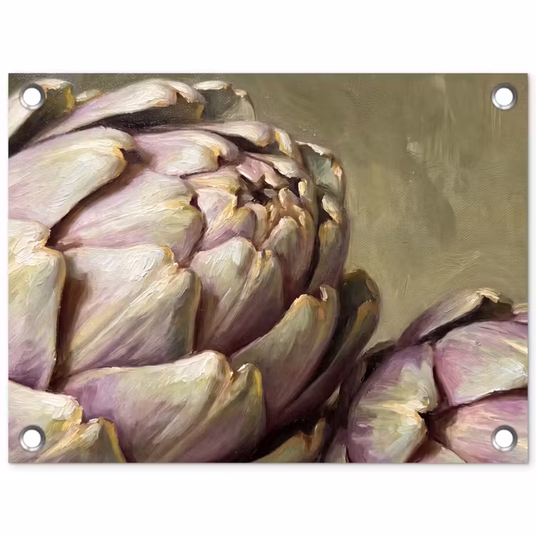 Gartenposter - Gemüse – Stillleben – Gemälde - Groente - Stilleven - Schilderij tuinposter los doek klein