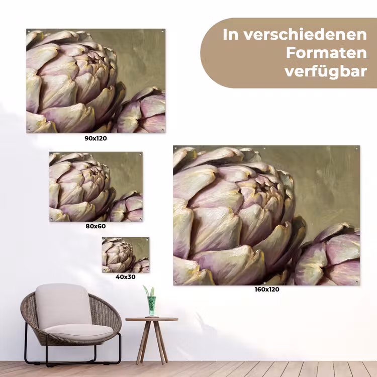 Gartenposter - Gemüse – Stillleben – Gemälde - Groente - Stilleven - Schilderij tuinposter los doek klein