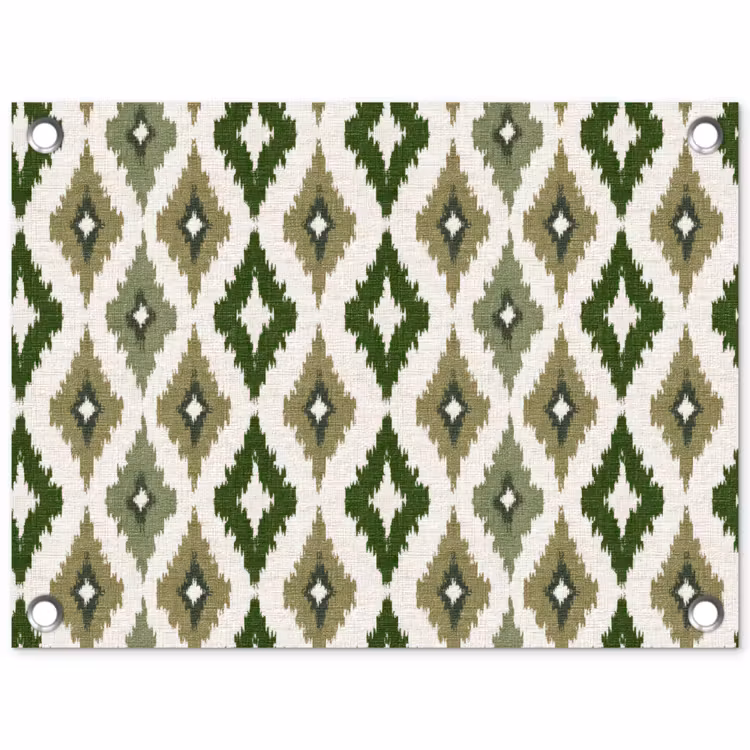 Geografisch - Ruitmotief - Groen tuinposter los doek klein 239 -3d