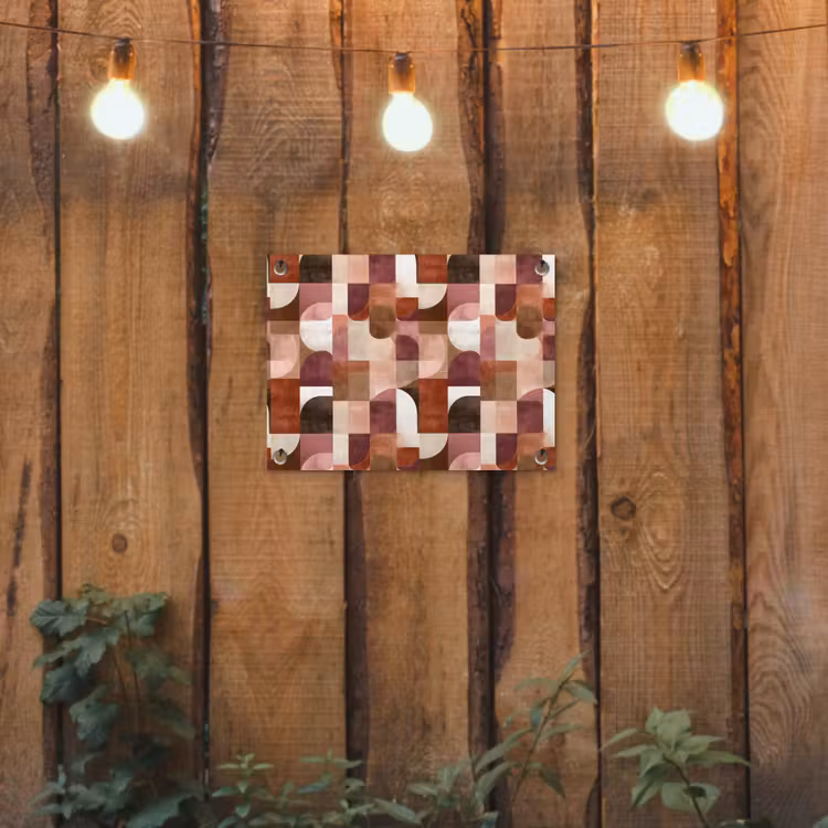 Geometrie - Modern - Retro tuinposter los doek klein 239 -sfeer1