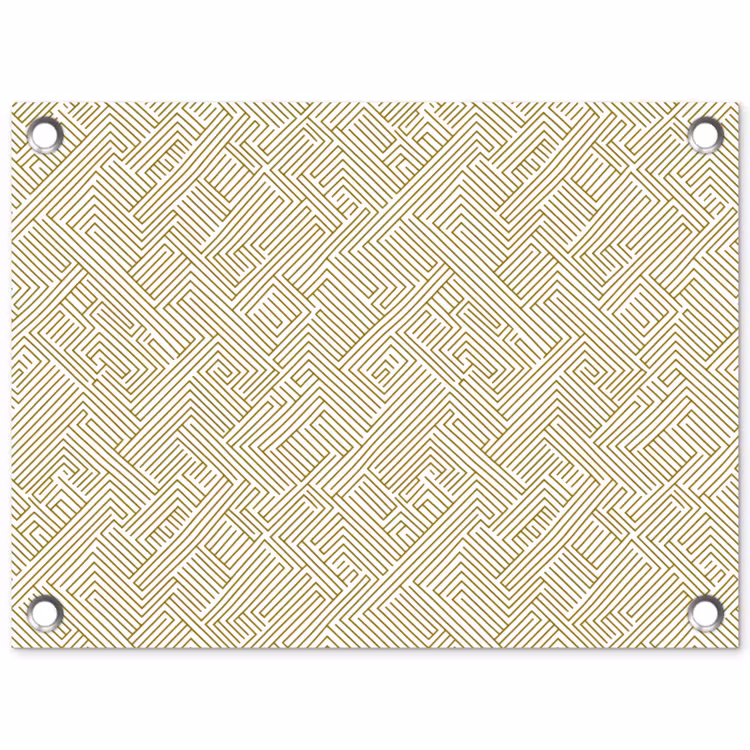 Geometrisch - Lijnen - Groen tuinposter los doek klein 239 -3d