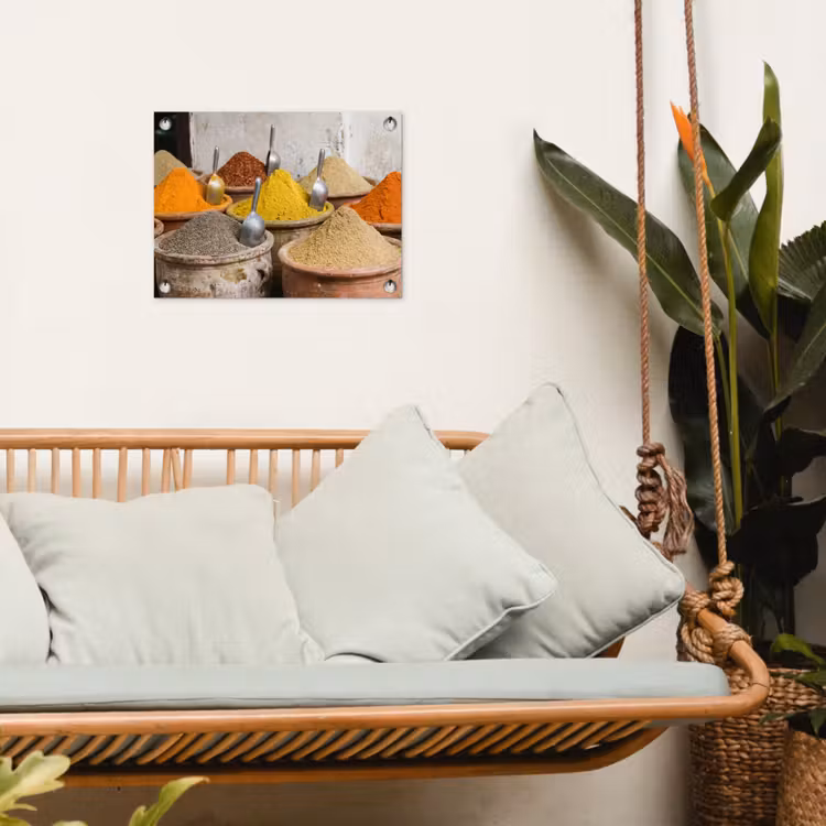 Gartenposter - Gewürze – Gläser – Orientalisch - Kruiden - Potten - Oosters tuinposter los doek klein