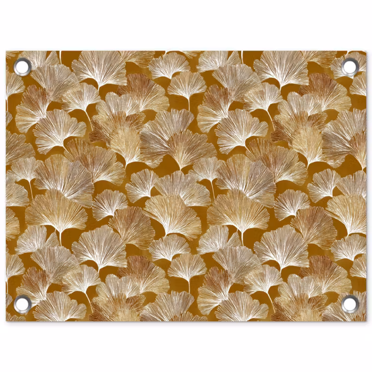 Ginkgo - Bladeren - Goud tuinposter los doek klein 239 -3d