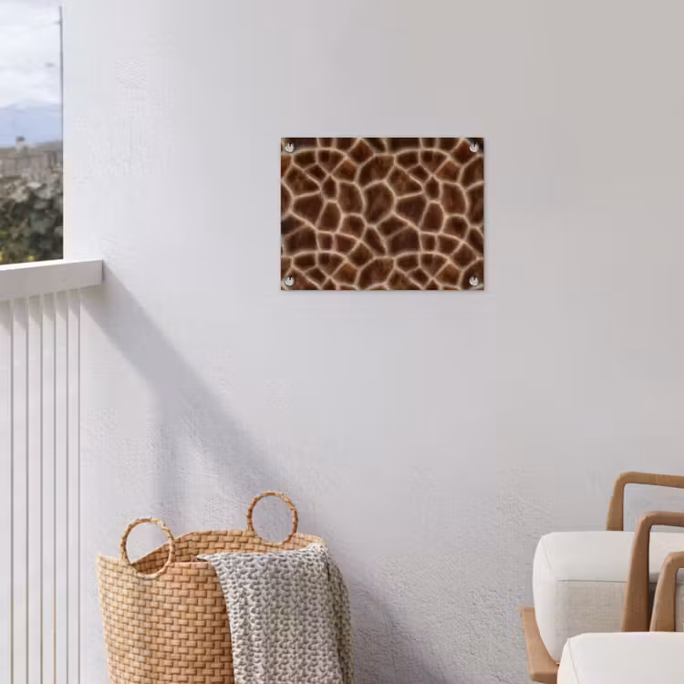 Giraf - Bruin - Vacht tuinposter los doek klein 239 -sfeer8