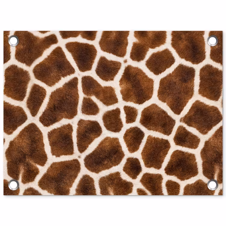 Giraf - Vacht - Klassiek - Bruin tuinposter los doek klein -3d