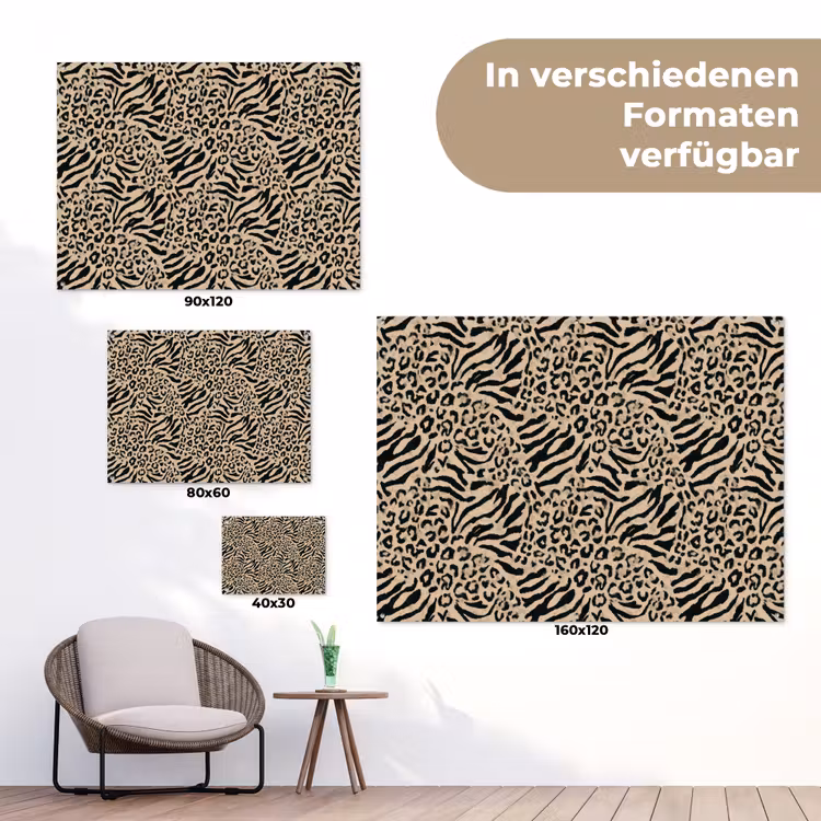 Giraf - Zebra - Motief - Bruin tuinposter los doek klein 239 -Xsfeer9_DE
