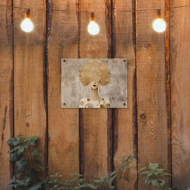 Goud - Portret - Vrouw tuinposter los doek klein -sfeer1
