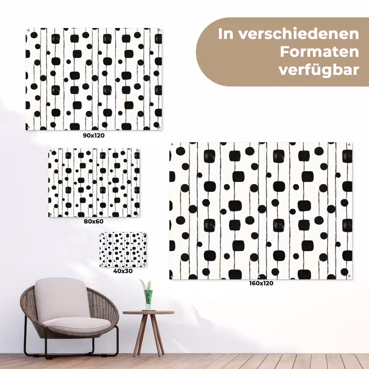Grafisch - Modern - Zwart tuinposter los doek klein 239 -Xsfeer9_DE
