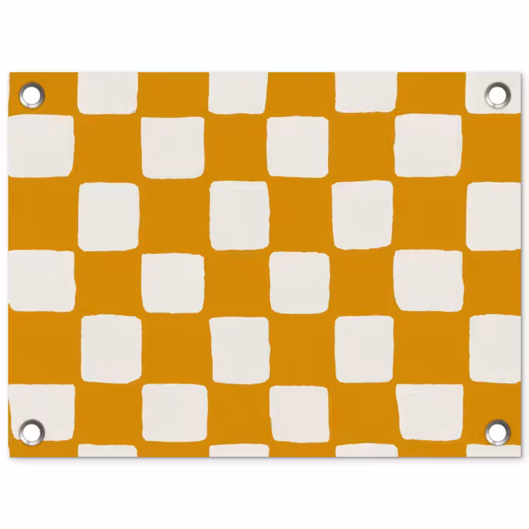 Grafisch - Patroon - Oker tuinposter los doek klein 239 -3d