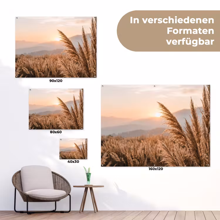 Gras - Veld - Zon - Natuur tuinposter los doek klein -Xsfeer9_DE