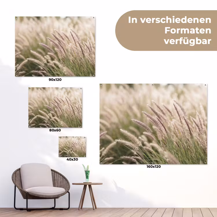 Gras - Close up - Groen tuinposter los doek klein -Xsfeer9_DE