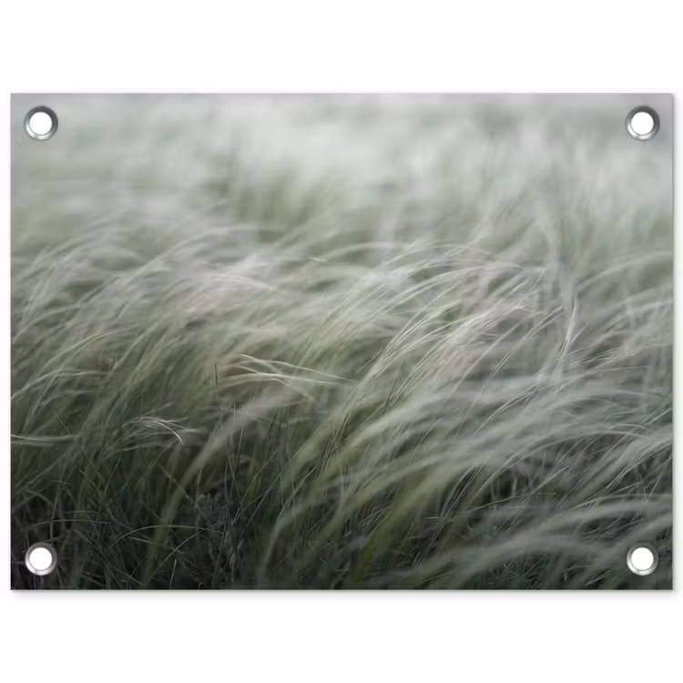 Gras - Wazig - Natuur - Groen - Zacht tuinposter los doek klein -3d