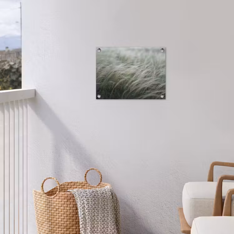 Gras - Wazig - Natuur - Groen - Zacht tuinposter los doek klein -sfeer8
