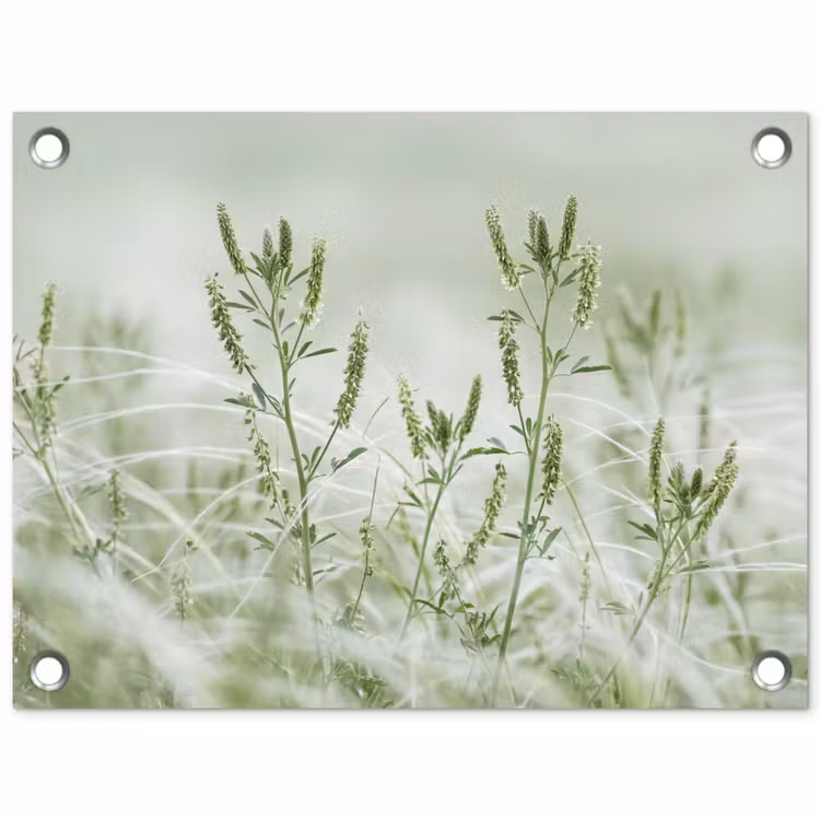 Grassen - Minimalistisch - Groen tuinposter los doek klein -3d
