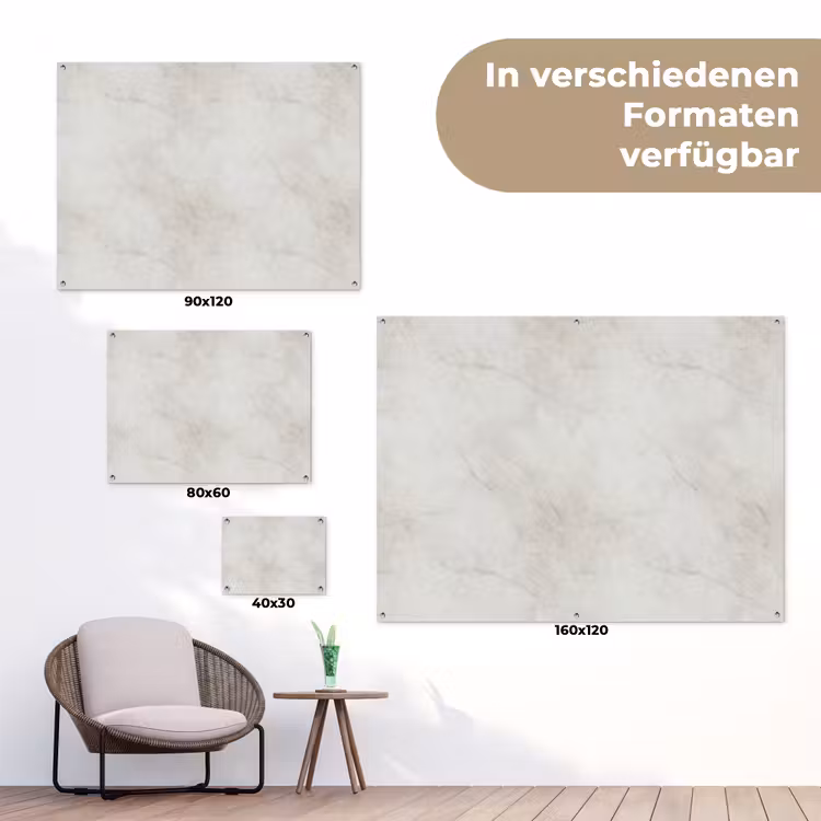 Grijs - Marmer - Aders tuinposter los doek klein 239 -Xsfeer9_DE
