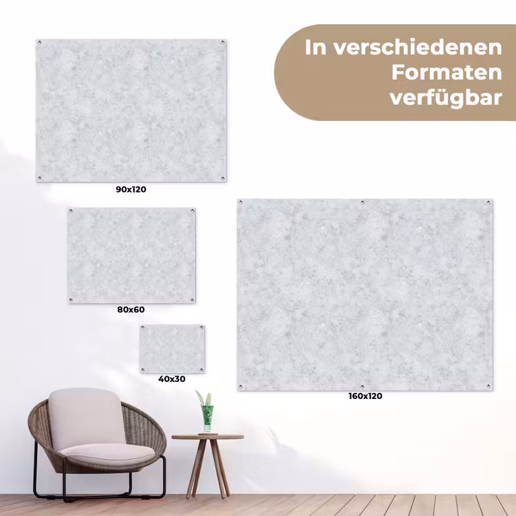 Grijs - Terrazzo-effect - Beton tuinposter los doek klein 239 -Xsfeer9_DE
