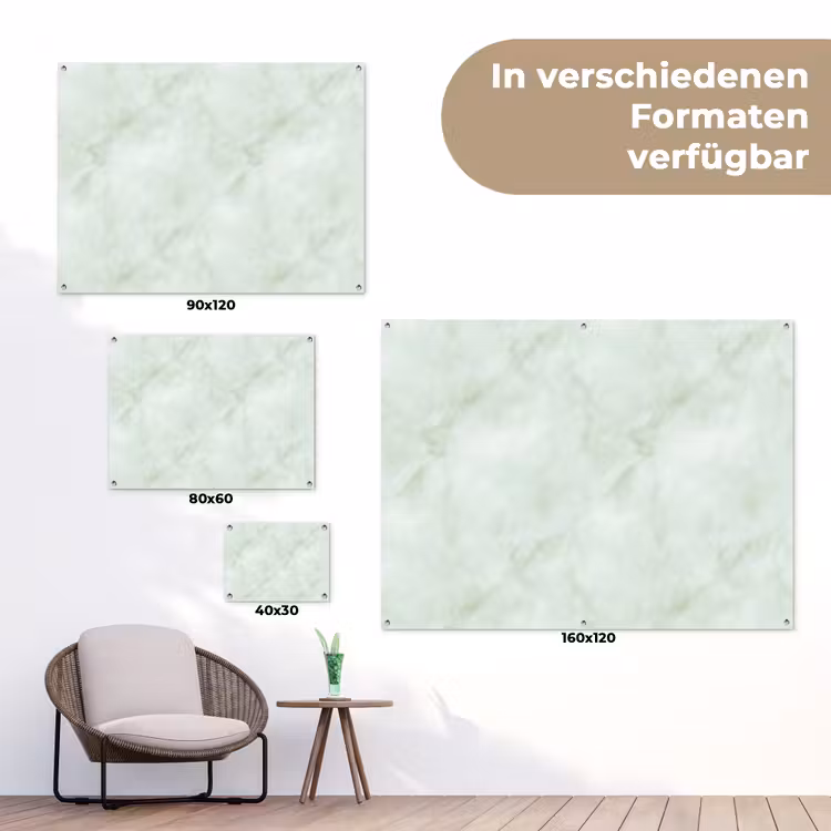 Groen - Marmer - Vloeiende aders tuinposter los doek klein 239 -Xsfeer9_DE
