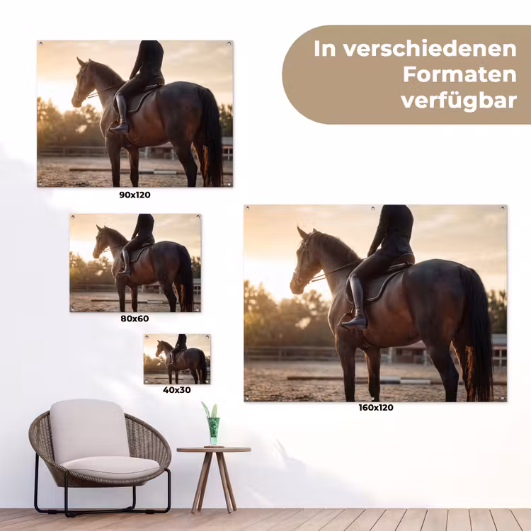 Harmonie - Ruiter - Zon tuinposter los doek klein -Xsfeer9_DE